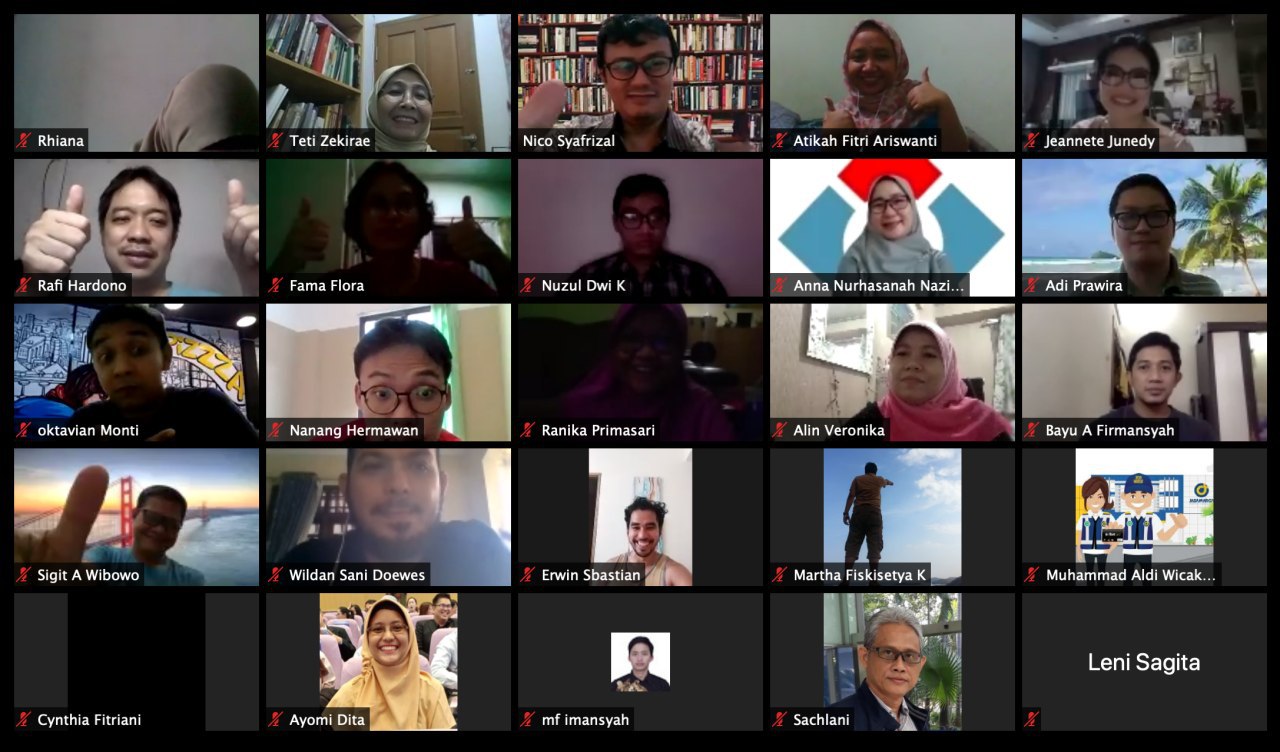 Zoom during Mini Course with AVENEW Indonesia